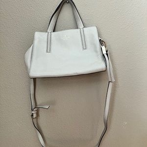 Kate Spade Taupe Leather Crossbody with Tassles